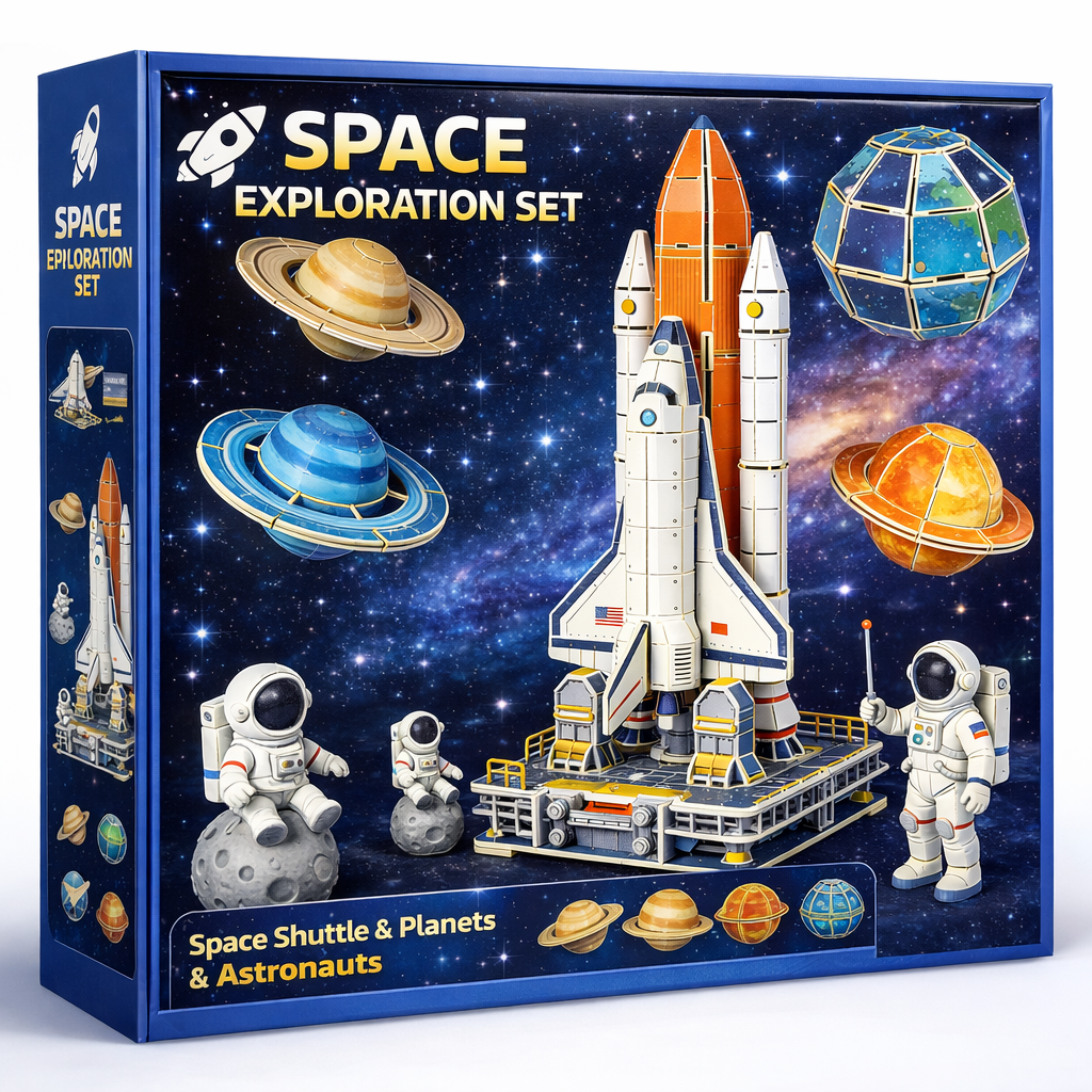 Space Exploration Shuttle 3D Puzzle Set